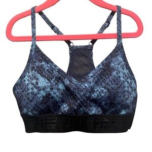 Victoria’s Secret PINK Sports Bra Blue and Black Size XS